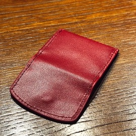 The Cowhide Coin Wallet (Red) by Bacon Magic