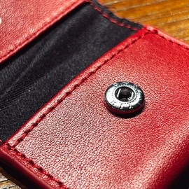 The Cowhide Coin Wallet (Red) by Bacon Magic