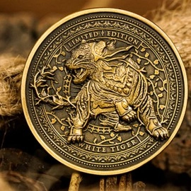 White Tiger Deluxe Wooden Box Set by Ark Playing Cards