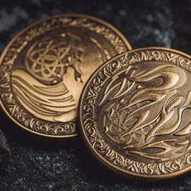 Atlantis (Water and Fire) Limited Gilded 2 Decks Set Playing Cards