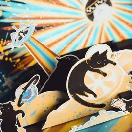 Mazzo di carte Space Cat V2 Collector's Box Set Playing Cards by King Star