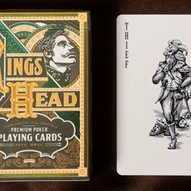 Mazzo di carte Kings Head (Green & Yellow) Playing Cards  by Joker and the Thief