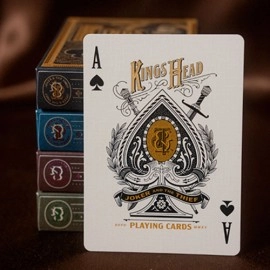 Mazzo di carte King's Head (Black and Gold Foil) Playing Cards  by Joker and the Thief