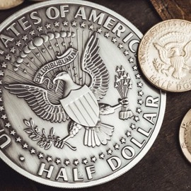 Bacon Jumbo Coin (Half Dollar) by Bacon Magic