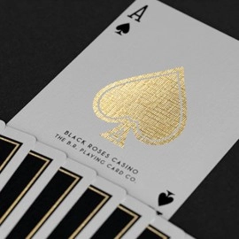Mazzo di carte Gold Foil Black Roses Casino Playing Cards
