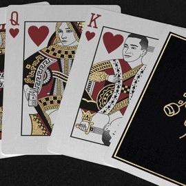 Mazzo di carte Gold Foil Black Roses Casino Playing Cards