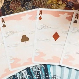 Mazzo di carte The Great Wave off Kanagawa V3 (Autumn Maple / Peachy Pink) Playing Cards