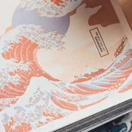 Mazzo di carte The Great Wave off Kanagawa V3 (Autumn Maple / Peachy Pink) Playing Cards