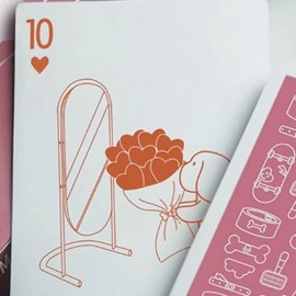 Mazzo di carte Diary of Kitten and Puppy - Puppy Pink Edition Playing Cards