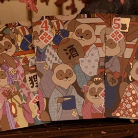 Mazzo di carte Tanuki Yukaku (Yukaku Tales) Playing Cards