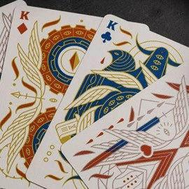 Mazzo di carte Celestial Valor Playing Cards by Giovanni Meroni (greenish yellow)