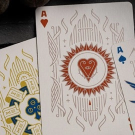 Mazzo di carte Celestial Valor Playing Cards by Giovanni Meroni (greenish yellow)