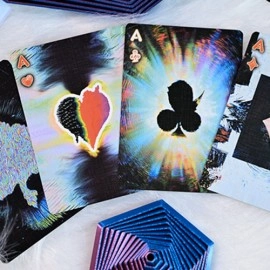 Mazzo di carte Radio Cat V2 Deck with Grating tuck case by Evokad