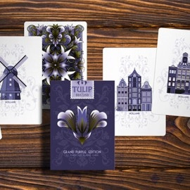 Mazzo di carte Grand Tulip Purple Playing Cards by Dutch Card House Company