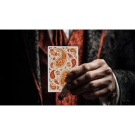 Mazzo di carte Paisley Ton sur Ton Poudre Orange workers Deck