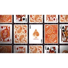 Mazzo di carte Paisley Ton sur Ton Poudre Orange Foil Designer's Choice