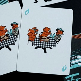 Mazzo di carte FRANKLIN BBQ RETRO BLACK PLAYING CARDS