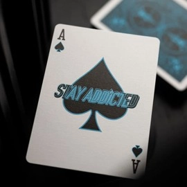 Mazzo di carte Bicycle Cool Blue Neon Rider Back Playing Cards