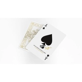 Mazzo di carte Black Roses White Gold Foil Playing Cards