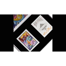 Mazzo di carte Bicycle Kenny Scharf Purple/Orange Box Set by US Playing Cards