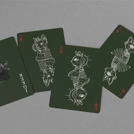 Mazzo di carte Schrodinger's Cat: Alive Green Edition Playing Cards