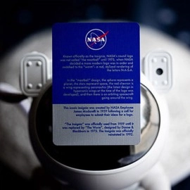 Mazzo di carte NASA HOLOGRAPHIC FOIL "MEATBALL" LOGO PLAYING CARDS