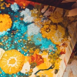 Mazzo di Carte Van Gogh Zinnias Borderless (Numbered- Seal) Playing Cards