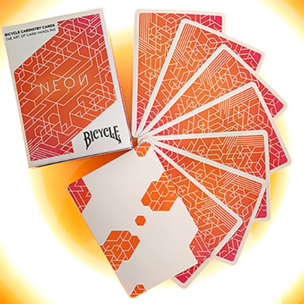 Mazzo di carte Bicycle Neon Cardistry Orange Bump Playing Cards 