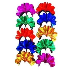 Fiori dalle mani - 10 fiori multicolore in Mylar