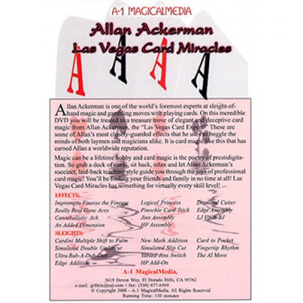 Las Vegas Card Miracles by Allan Ackerman - DVD