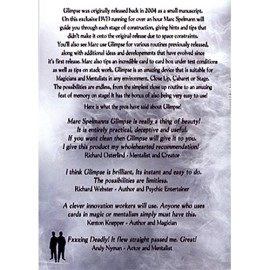 Glimpse 20 20 by Marc Spelmann - DVD